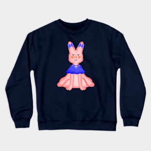Cute little girl rabbit Crewneck Sweatshirt